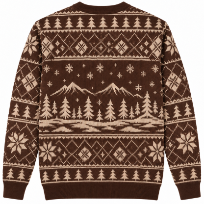 [popular-sweater:PX-25-15:back] Bigfoot Sleigh Ride Ugly Christmas Sweatshirt - Back view