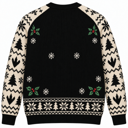 [popular-sweater:PX-25-18:back] Prehistoric Christmas Ugly Christmas Sweatshirt - Back view