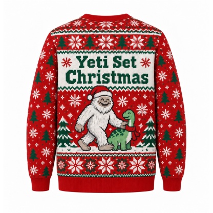 [popular-sweater:PX-25-21:back] Yeti Set Christmas Ugly Christmas Sweatshirt - Back view
