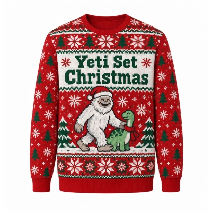 [popular-sweater:PX-25-21:front] Yeti Set Christmas Ugly Christmas Sweatshirt - Front view