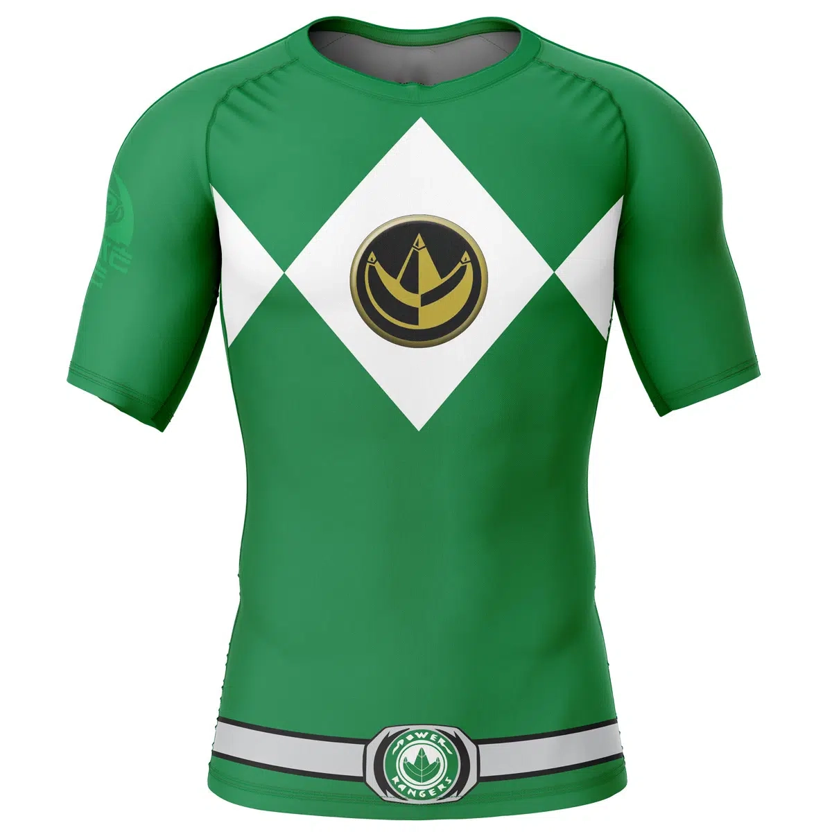 Power Ranger Green Short Sleeve Rash Guard