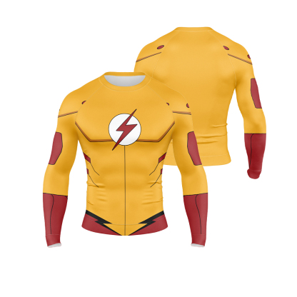 Young Justice The Flash Wally West Long Sleeve Compression Shirt