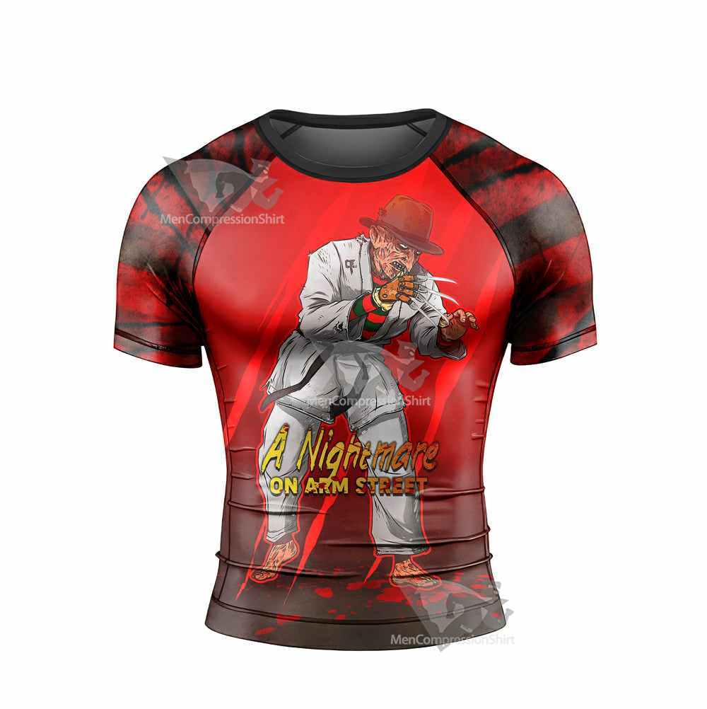 A Nightmare On Elm Street Mens Short Sleeve Rash Guard