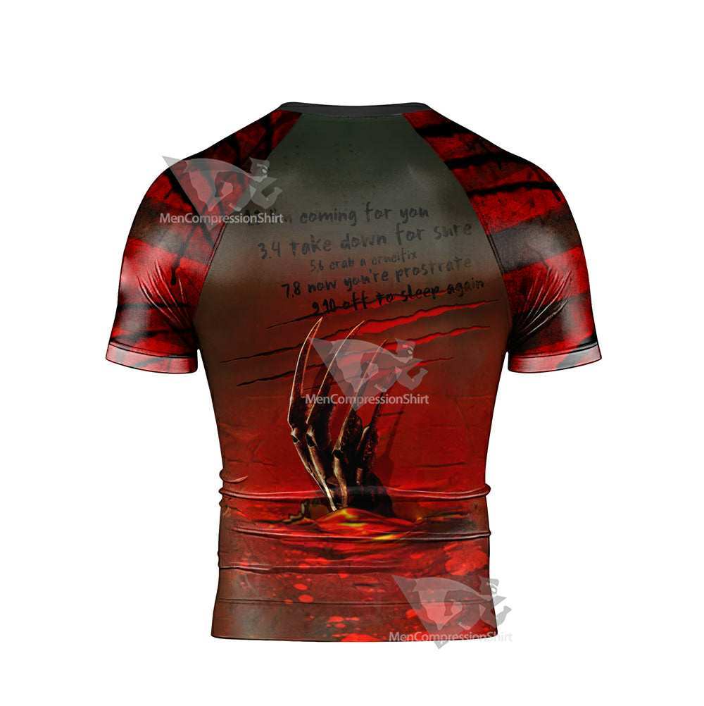A Nightmare On Elm Street Mens Short Sleeve Rash Guard
