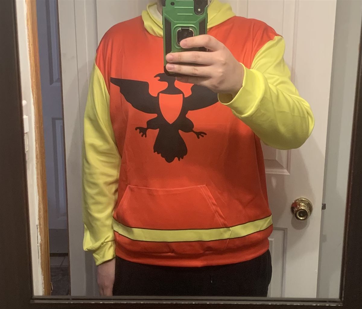 Verified buyer wearing the Shining Knight cosplay hoodie