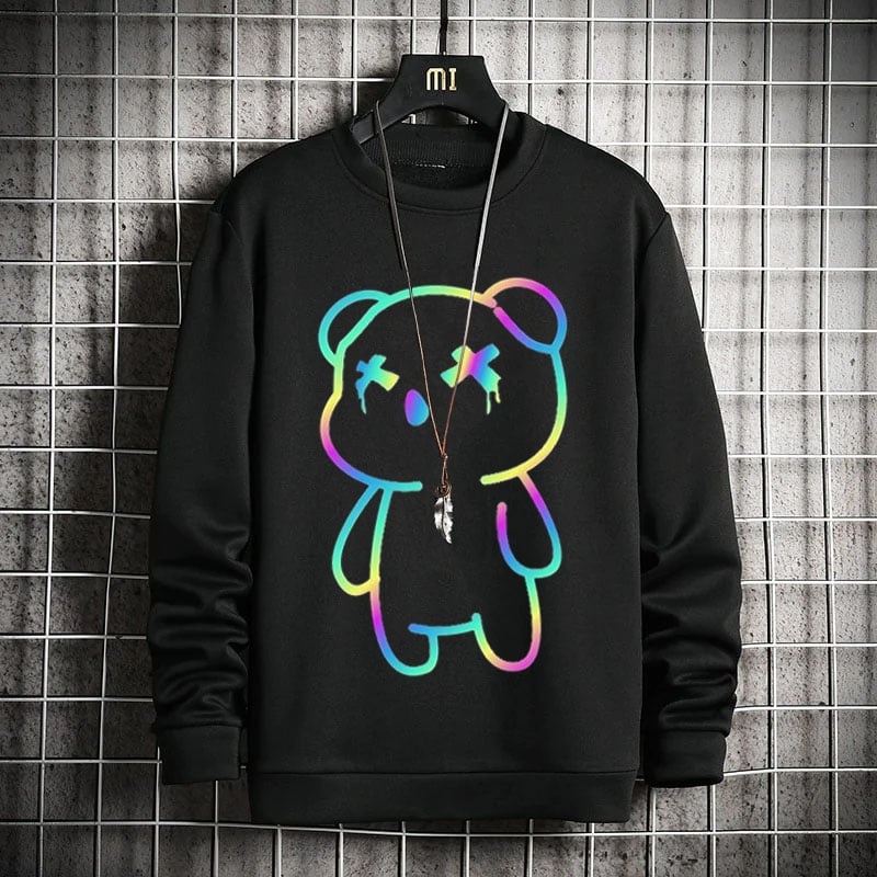 Dazzle Bear Cartoon Oversized T-Shirt