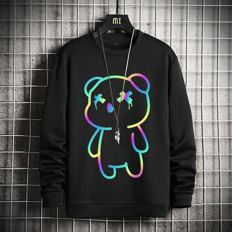 Dazzle Bear Cartoon Oversized T-Shirt