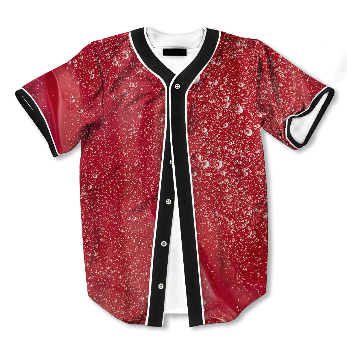 Abstract Red Liquid Baseball Jerseys