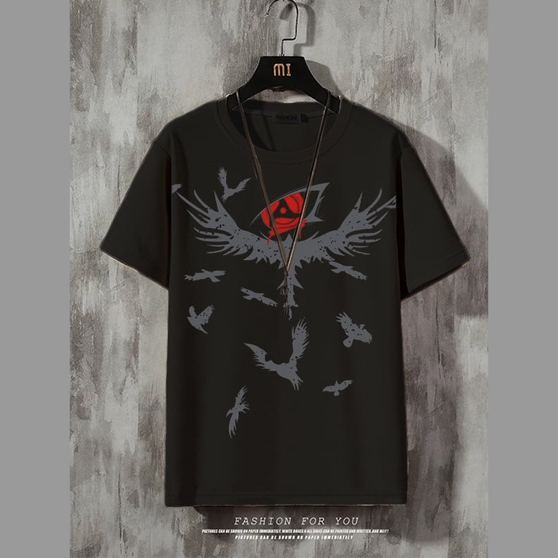 Uchiha Mangekyo Sharingan Black Anime T-Shirt
