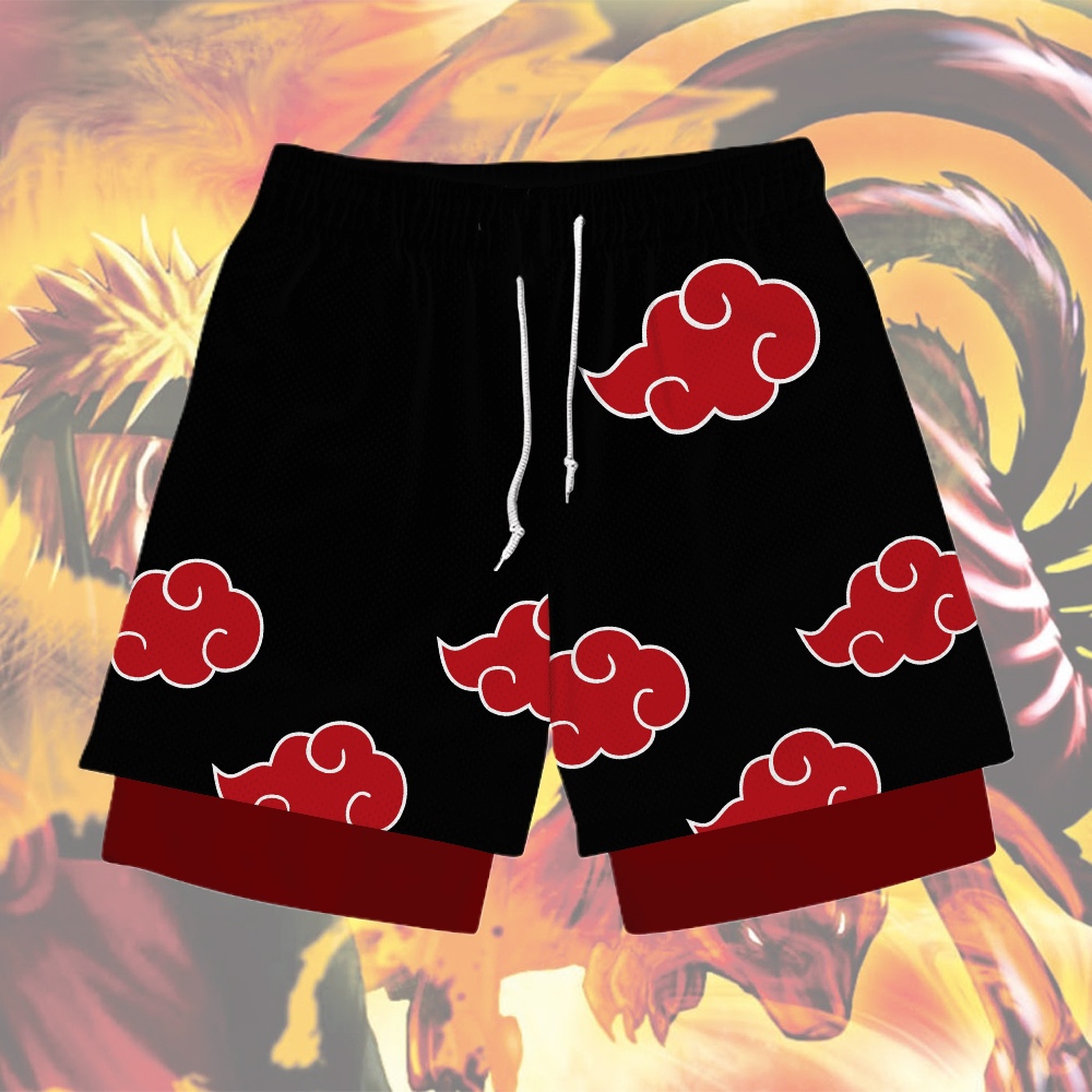 Akatsuki Anime Shorts Compression Gym Shorts
