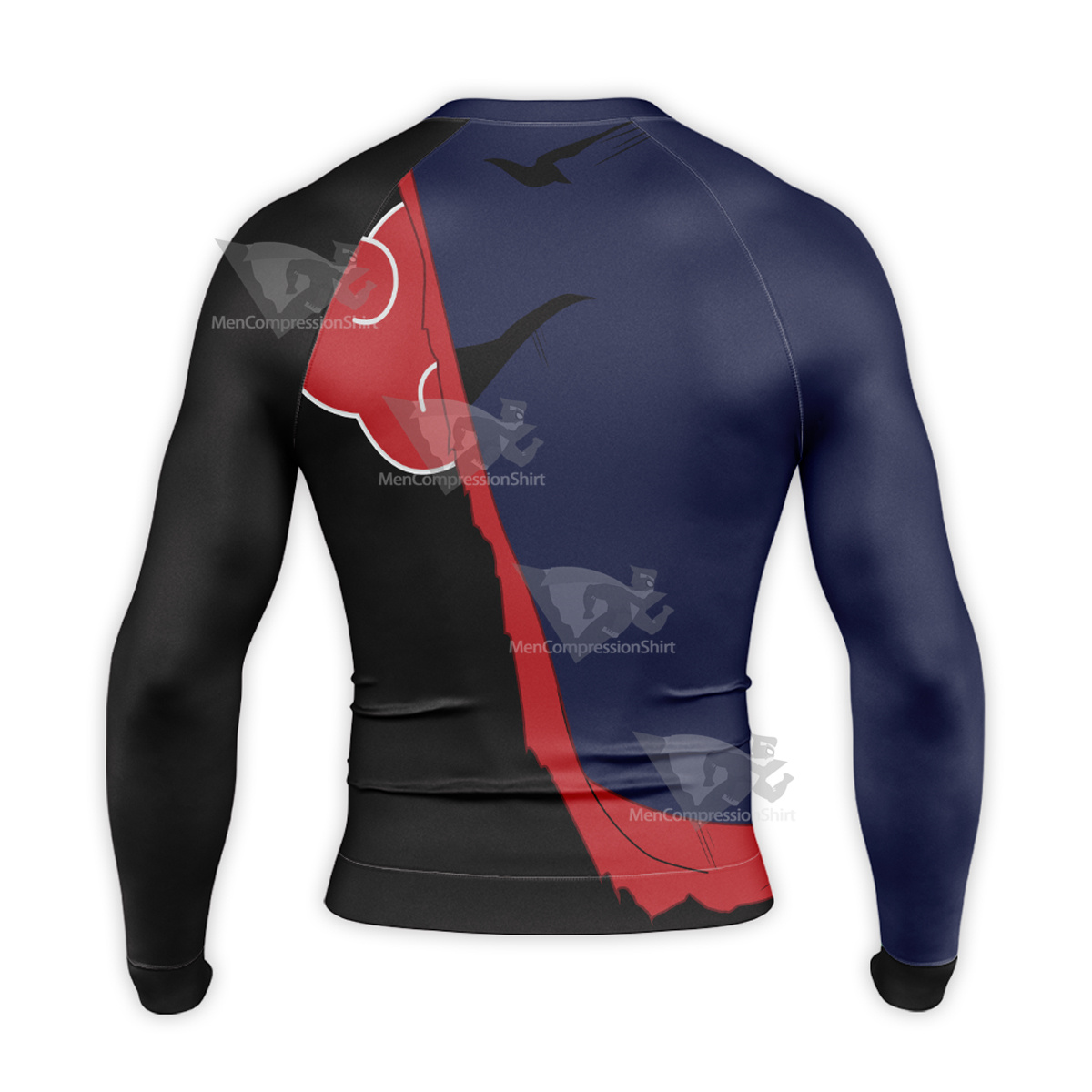 Akatsuki Hokage Cloud Black Long Sleeve Compression Shirt