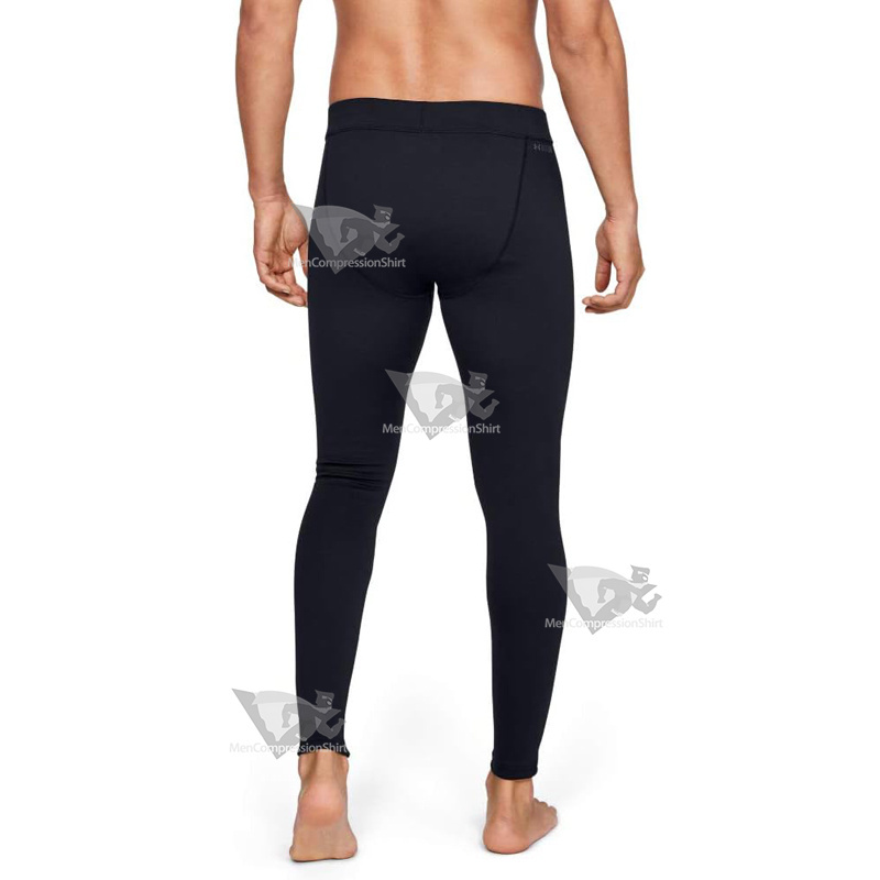 All Black Mens Long Compression Legging