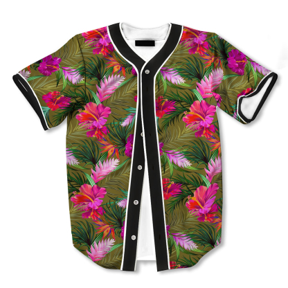 Alstroemeria Purple Pattern Baseball Jerseys