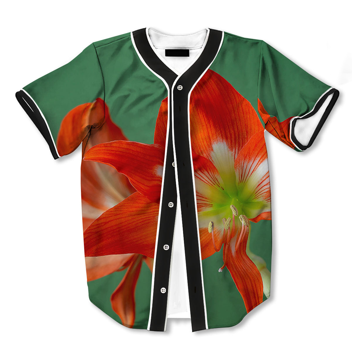 Amaryllis Orange 3d Print Full Size Baseball Jerseys