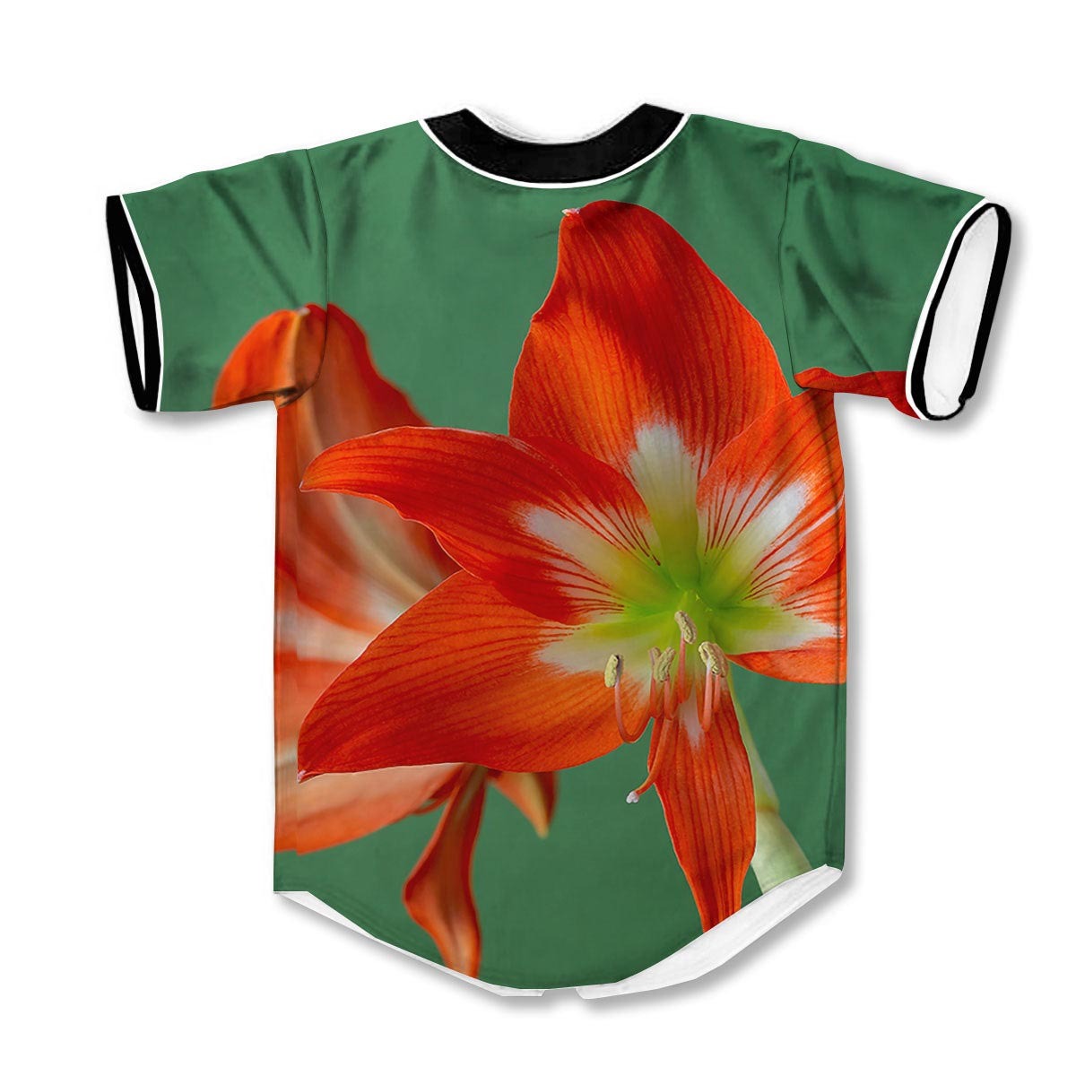 Amaryllis Orange 3d Print Full Size Baseball Jerseys
