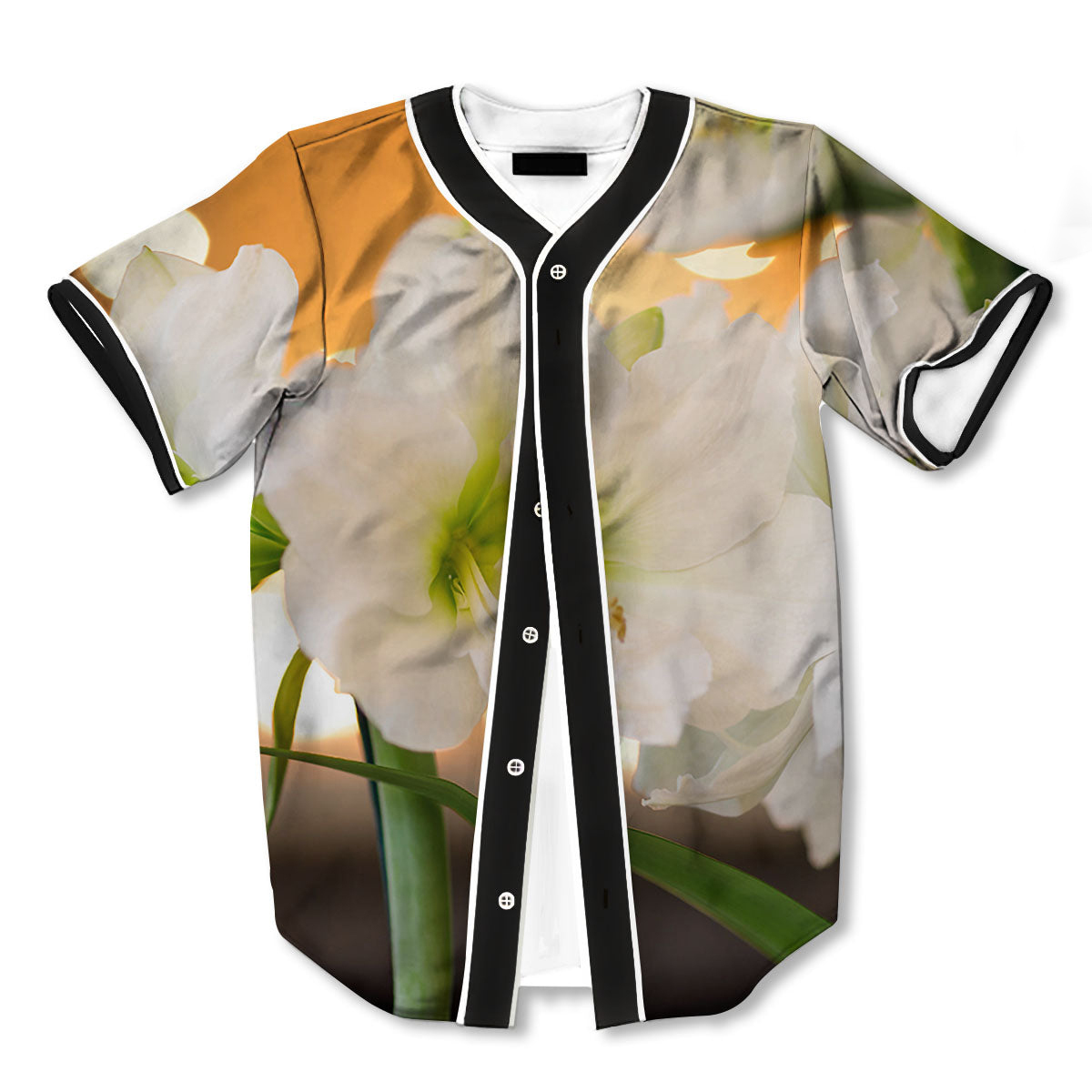 Amaryllis White 3d Print Full Size Baseball Jerseys