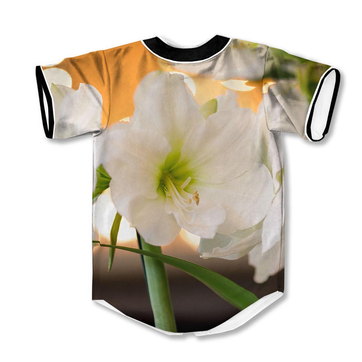 Amaryllis White 3d Print Full Size Baseball Jerseys