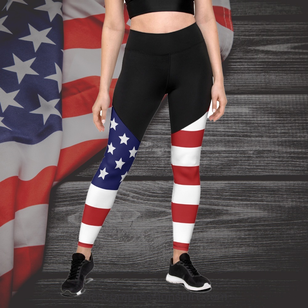 American Flag Women Compression Legging