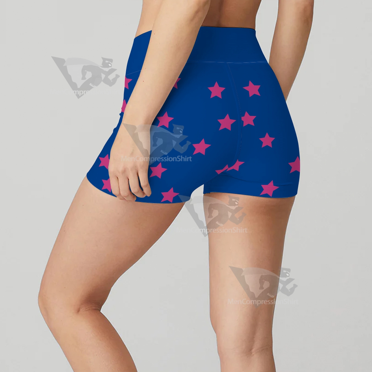 Anime Bizarre Adventure Johnny Joestar Blue Women Sports Shorts