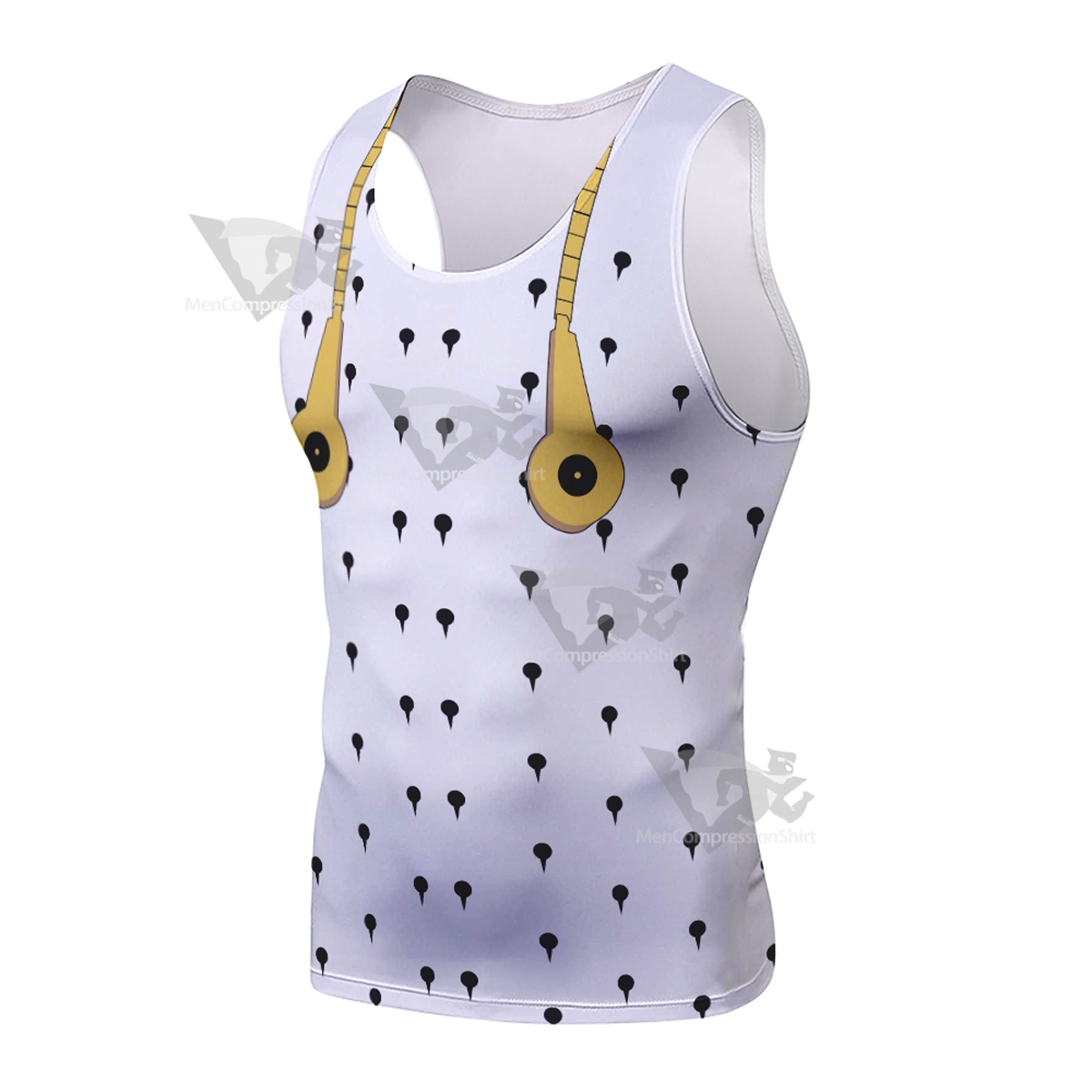 Anime Bizarre Bruno Bucciarati White Sleeveless Compression Shirt