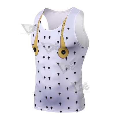 Anime Bizarre Bruno Bucciarati White Sleeveless Compression Shirt