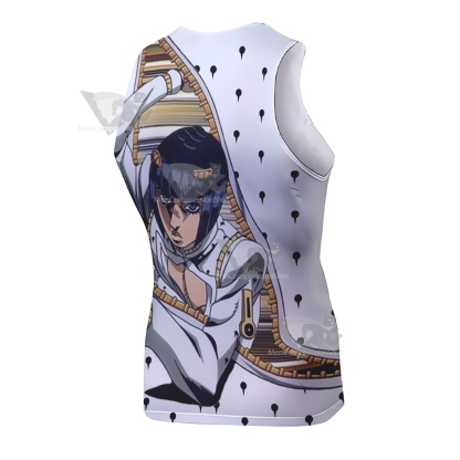 Anime Bizarre Bruno Bucciarati White Sleeveless Compression Shirt