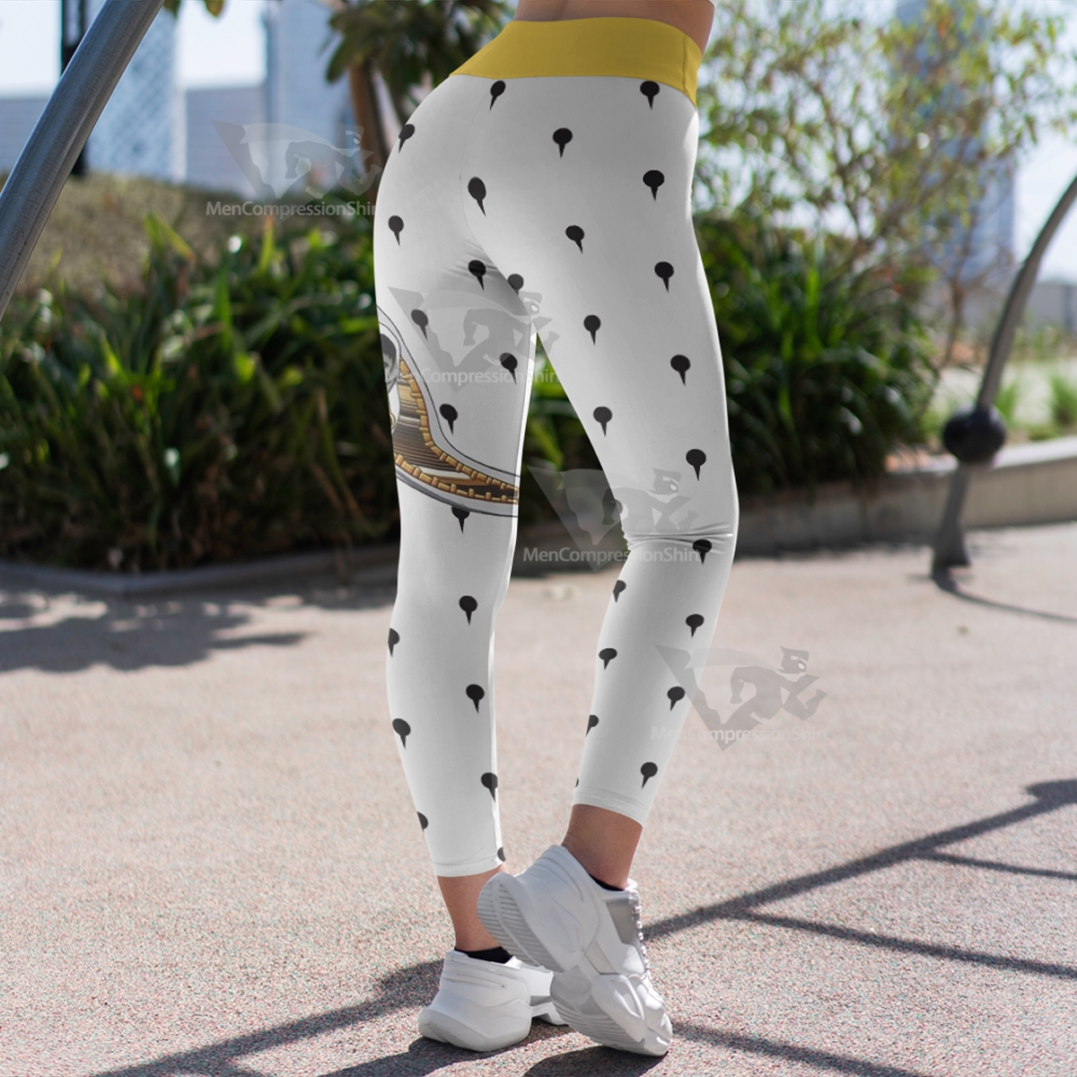 Anime Bizarre Bruno Bucciarati White Women Compression Legging-MensCompressionShirt