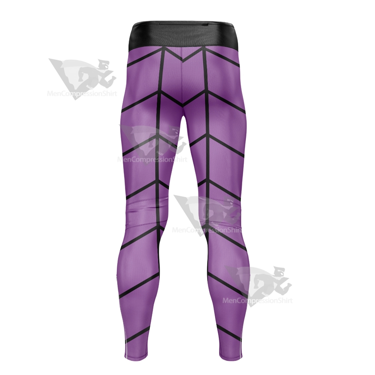 Anime Bizarre Prosciutto Purple Men Compression Legging