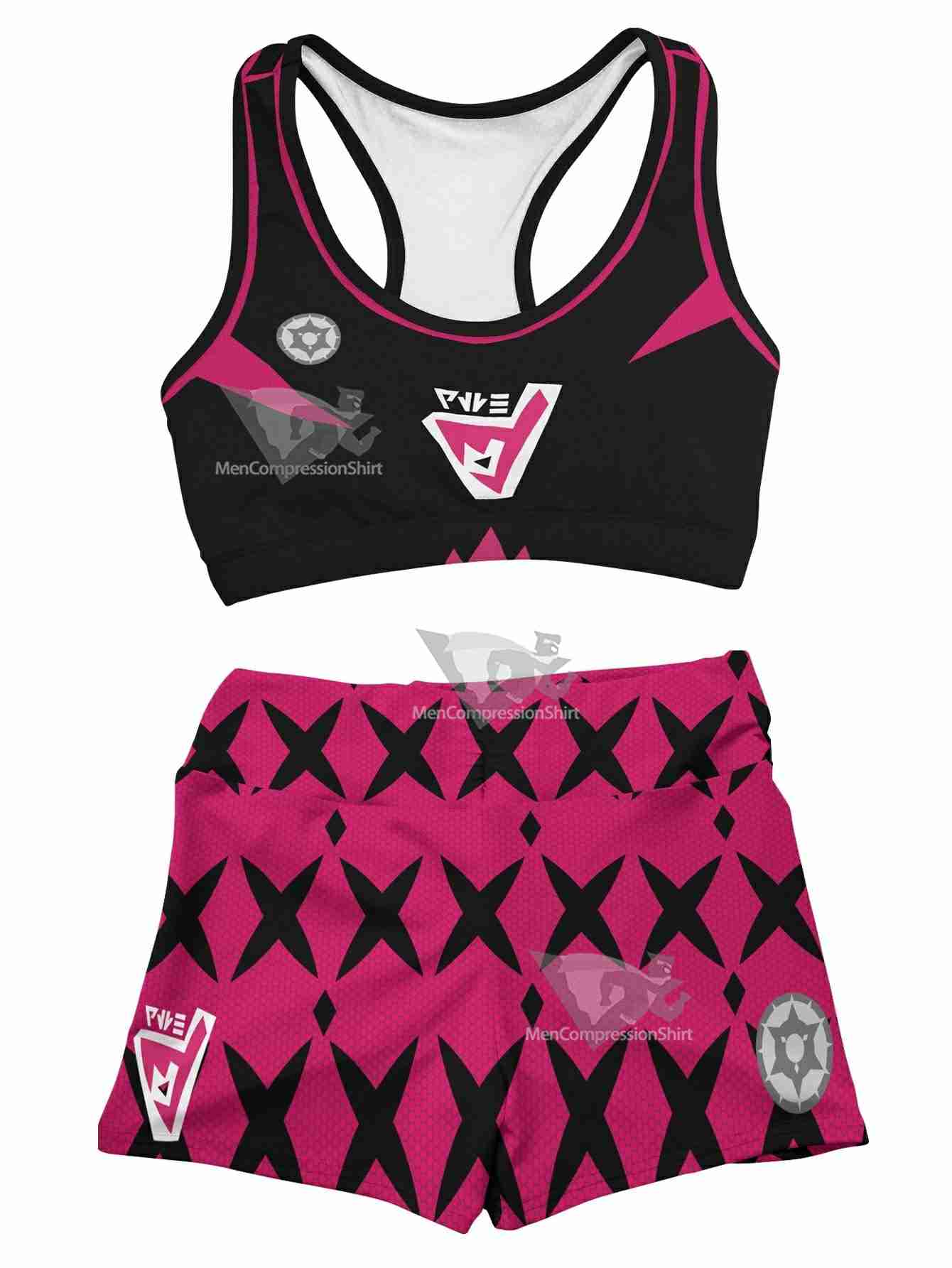 Anime Dark Women Compression Active Wear Set