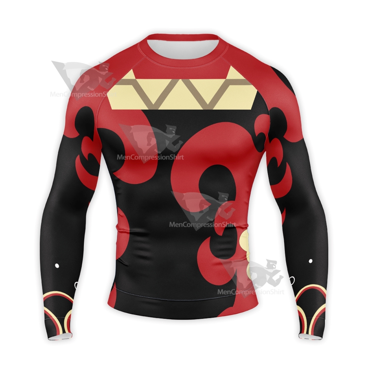 Anime Demon Slayer Tanjiro Black Long Sleeve Compression Shirt
