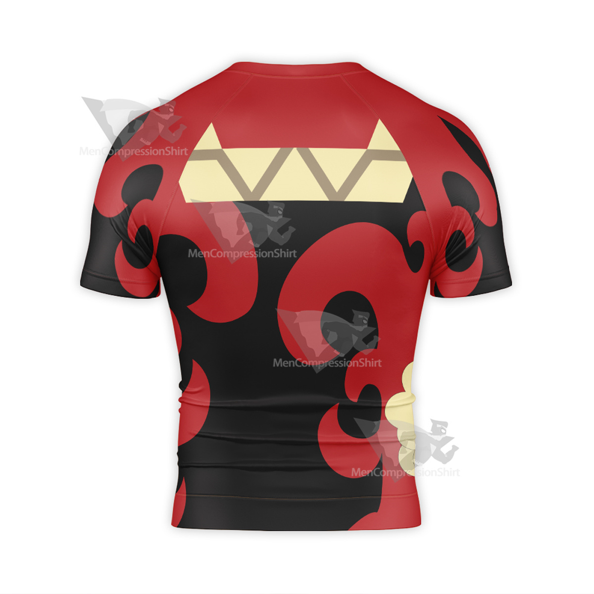 Anime Demon Slayer Tanjiro Black Short Sleeve Compression Shirt