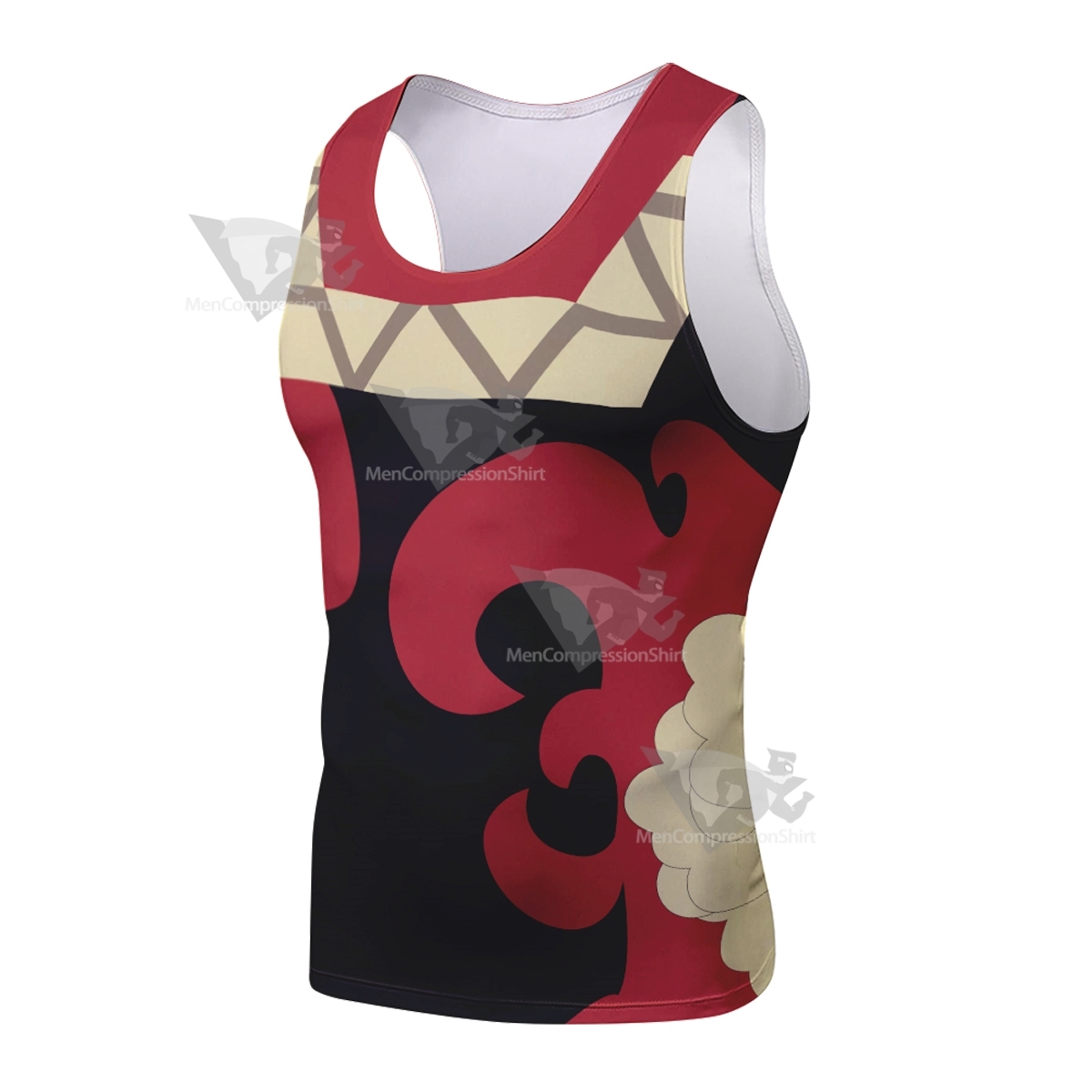 Anime Demon Slayer Tanjiro Black Sleeveless Compression Shirt