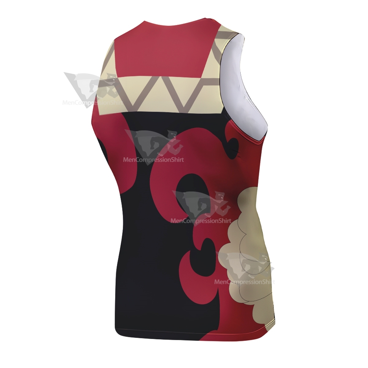 Anime Demon Slayer Tanjiro Black Sleeveless Compression Shirt