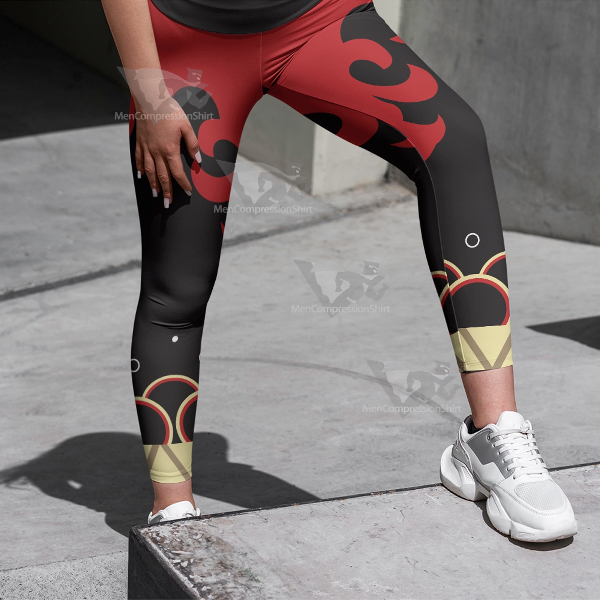 Anime Demon Slayer Tanjiro Black Women Compression Legging-MensCompressionShirt
