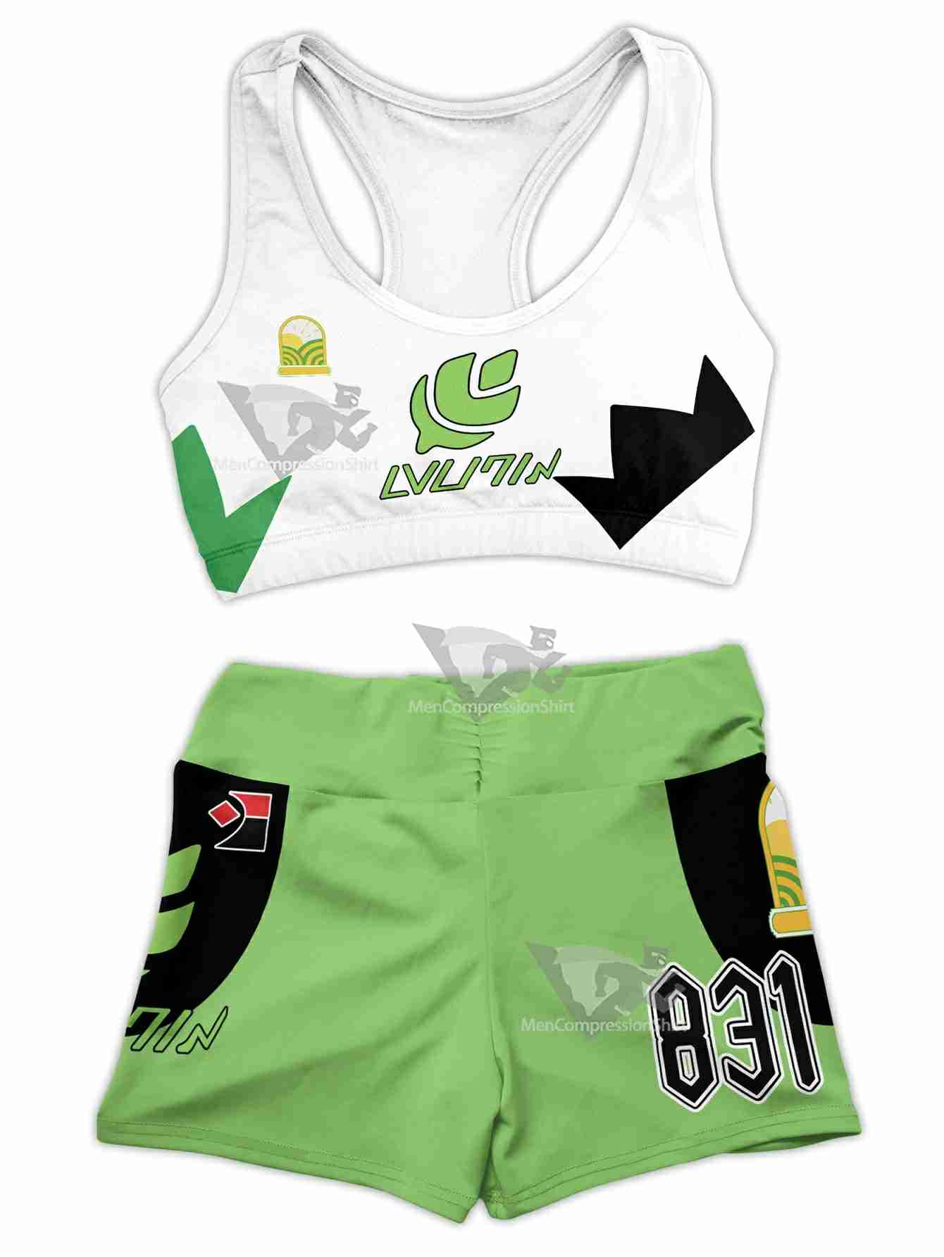 Anime Grass Women Compression Active Wear Set
