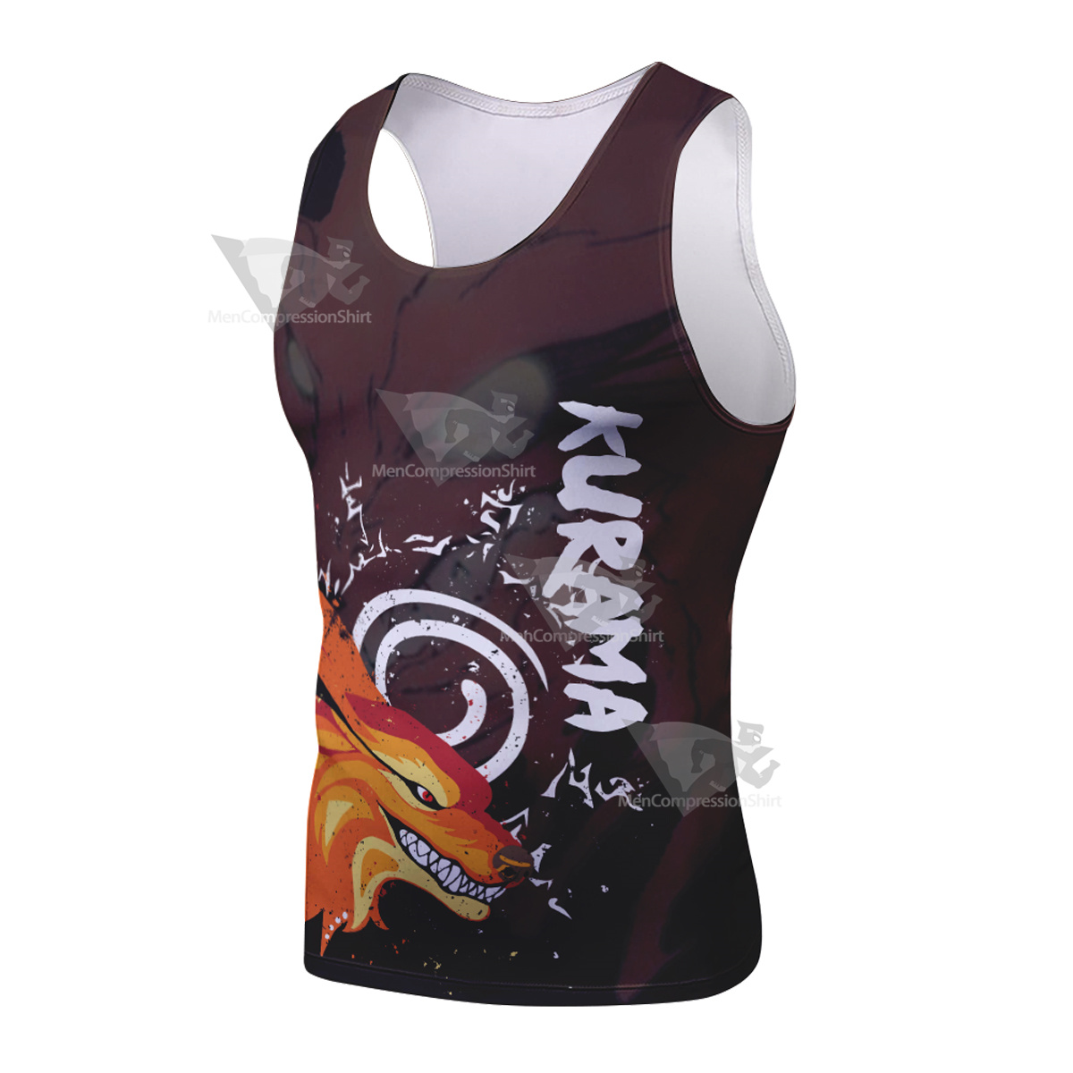 Anime Kurama Black Sleeveless Compression Shirt
