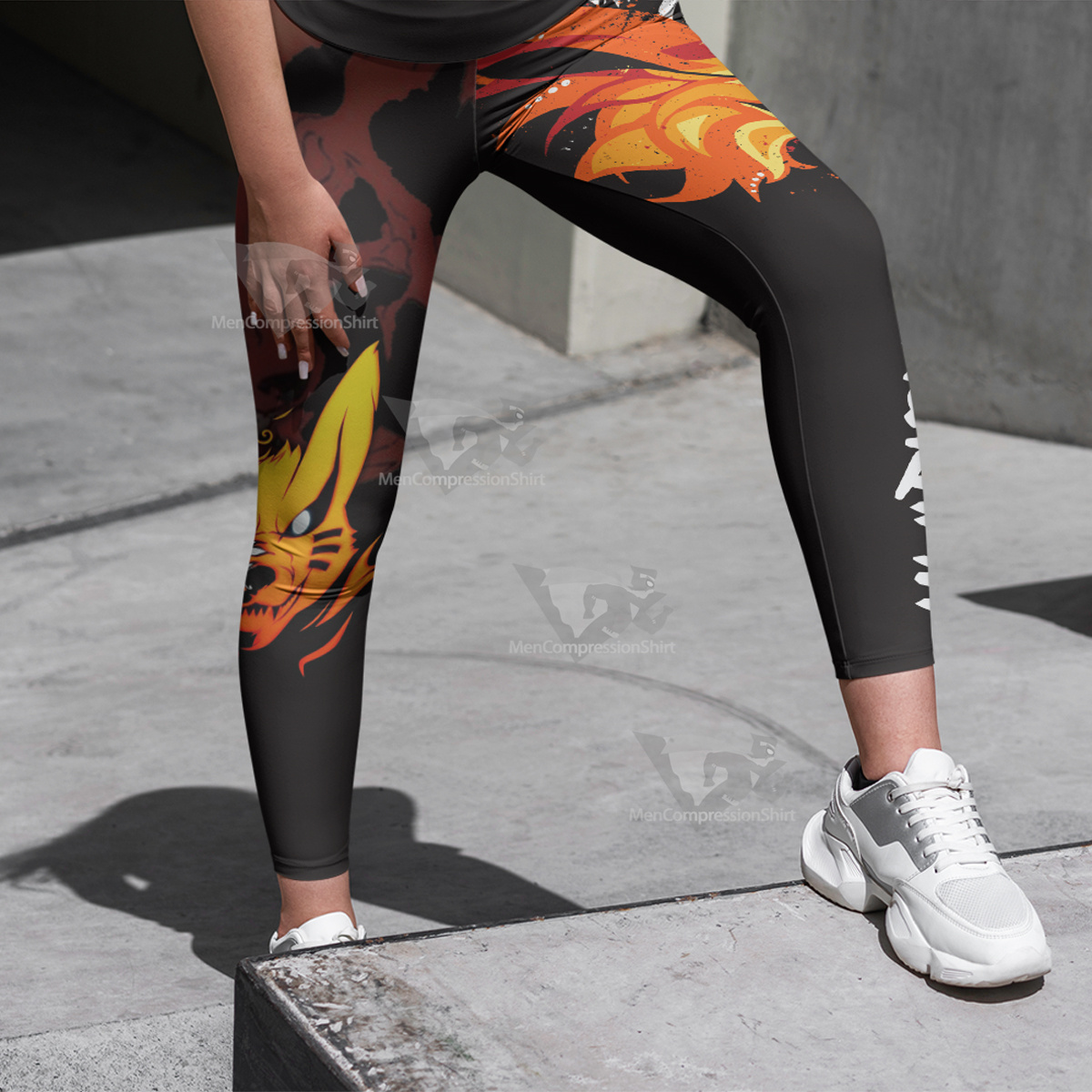 Anime Kurama Black Women Compression Legging