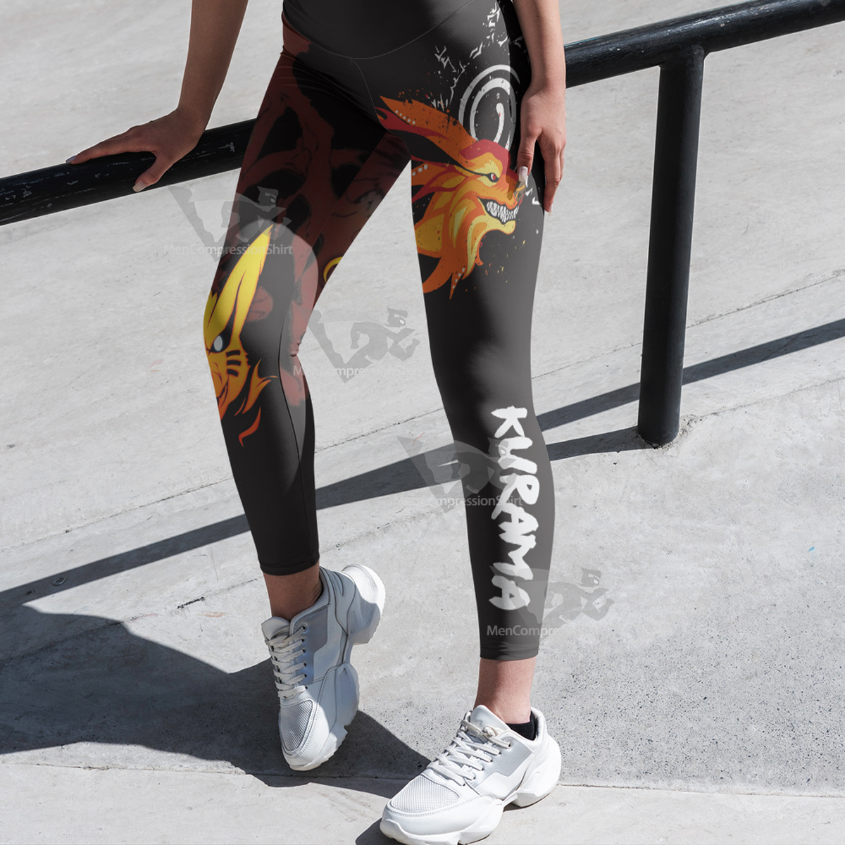 Anime Kurama Black Women Compression Legging