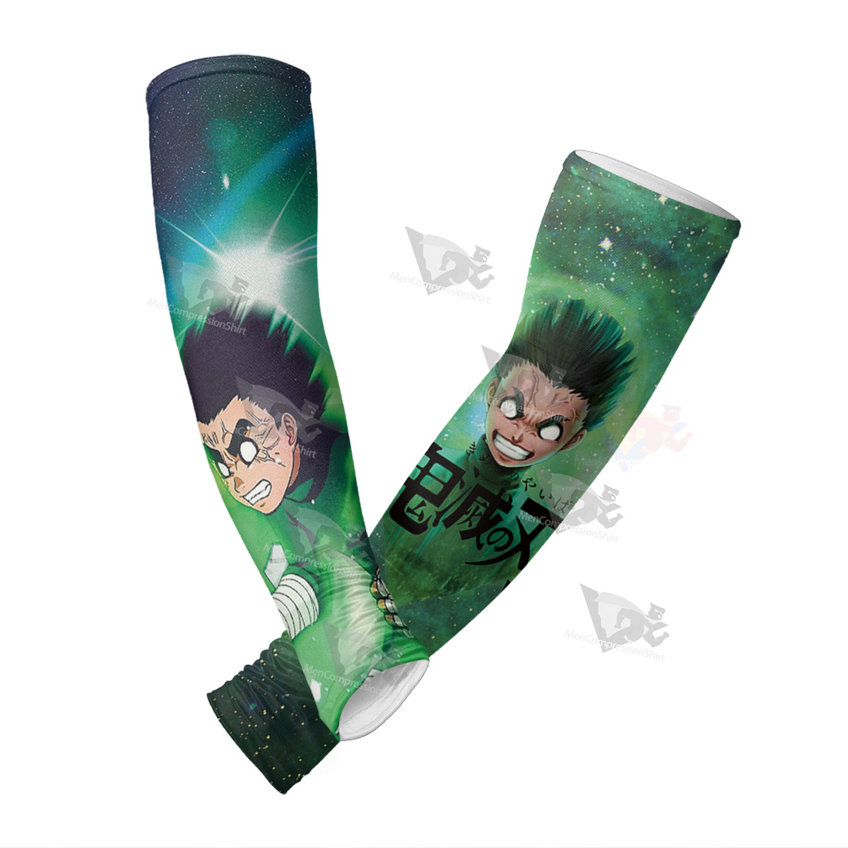 Anime Lee Chunnin Green Compression Arm Sleeve