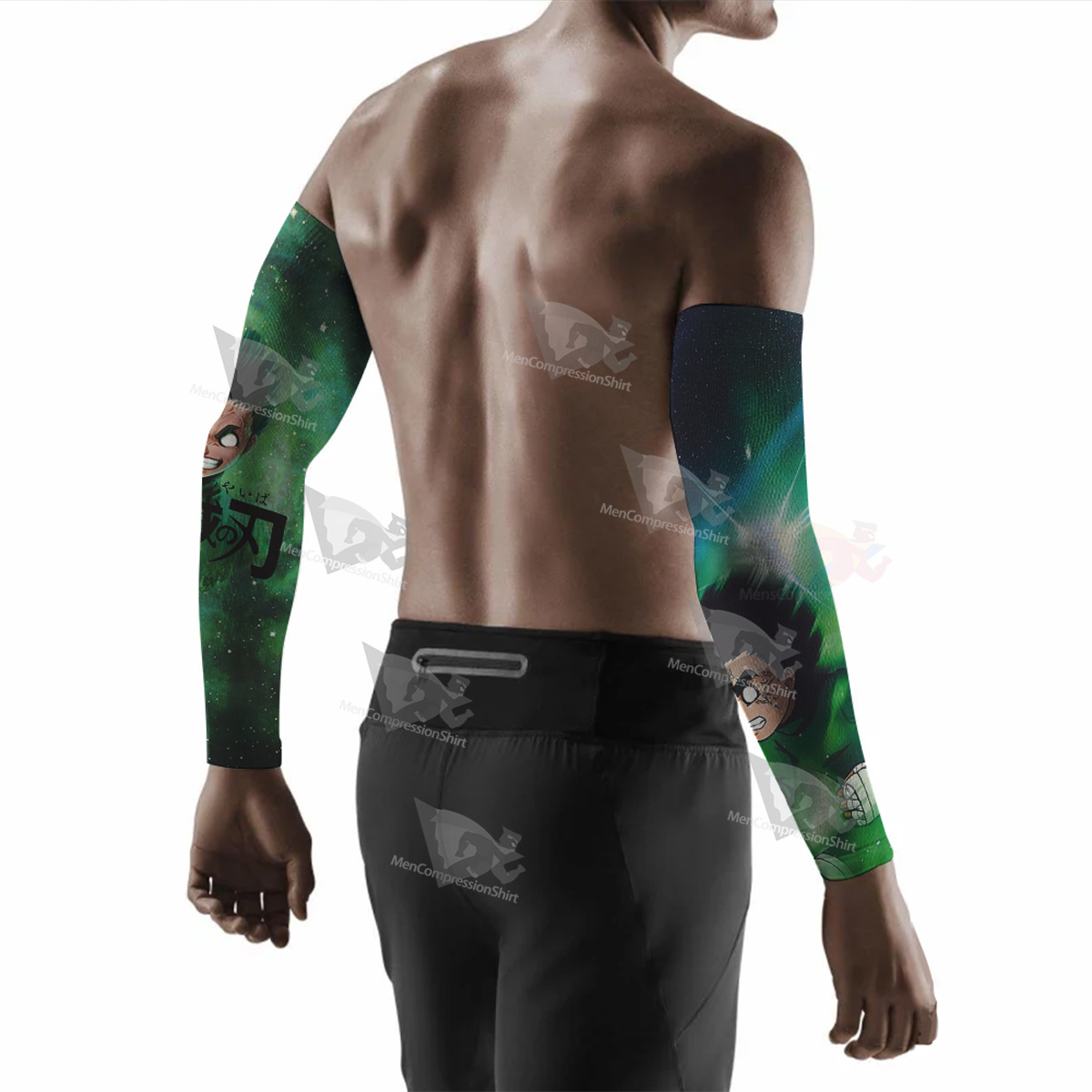 Anime Lee Chunnin Green Compression Arm Sleeve