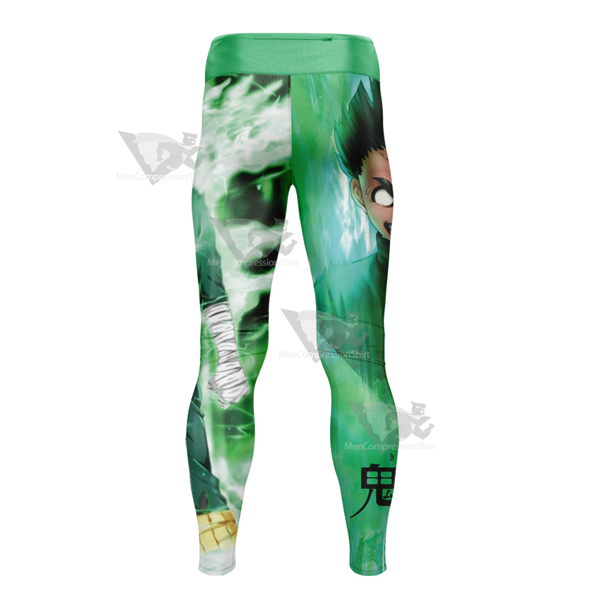 Anime Lee Chunnin Green Men Compression Legging