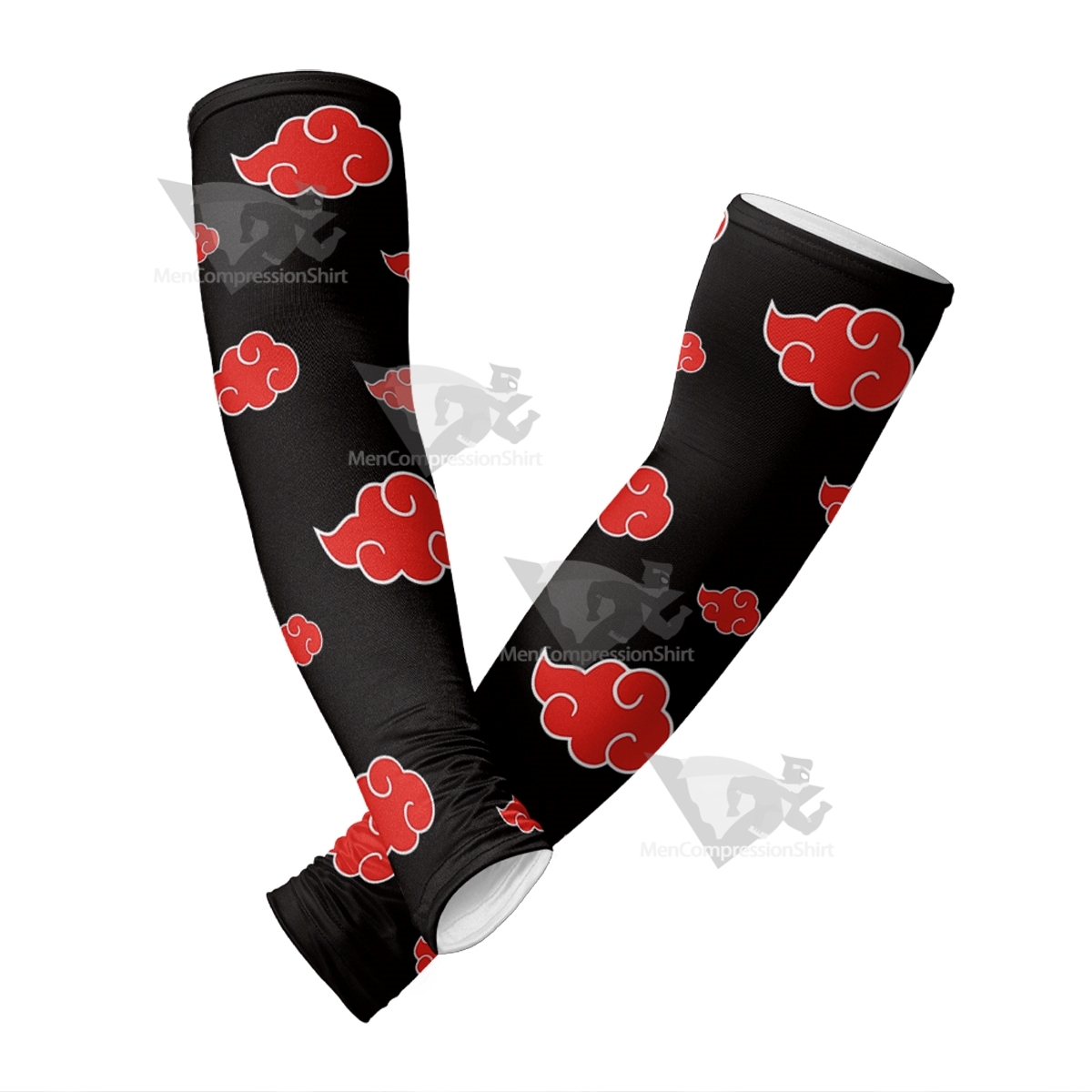 Anime Red Cloud Black Compression Arm Sleeve