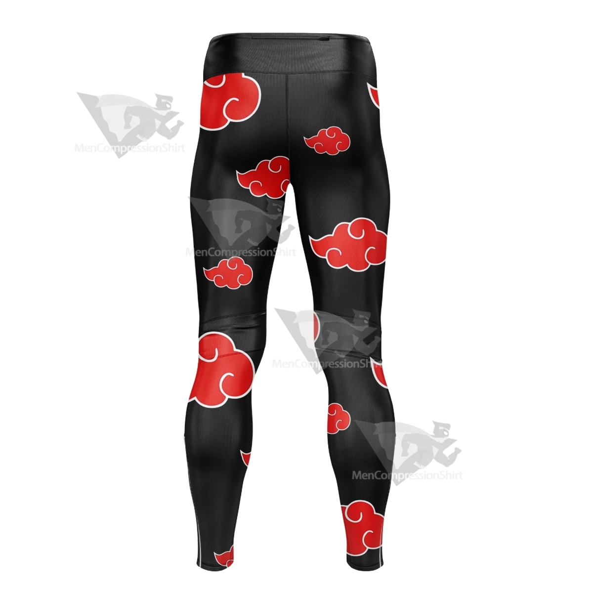 Anime Red Cloud Black Men Compression Legging
