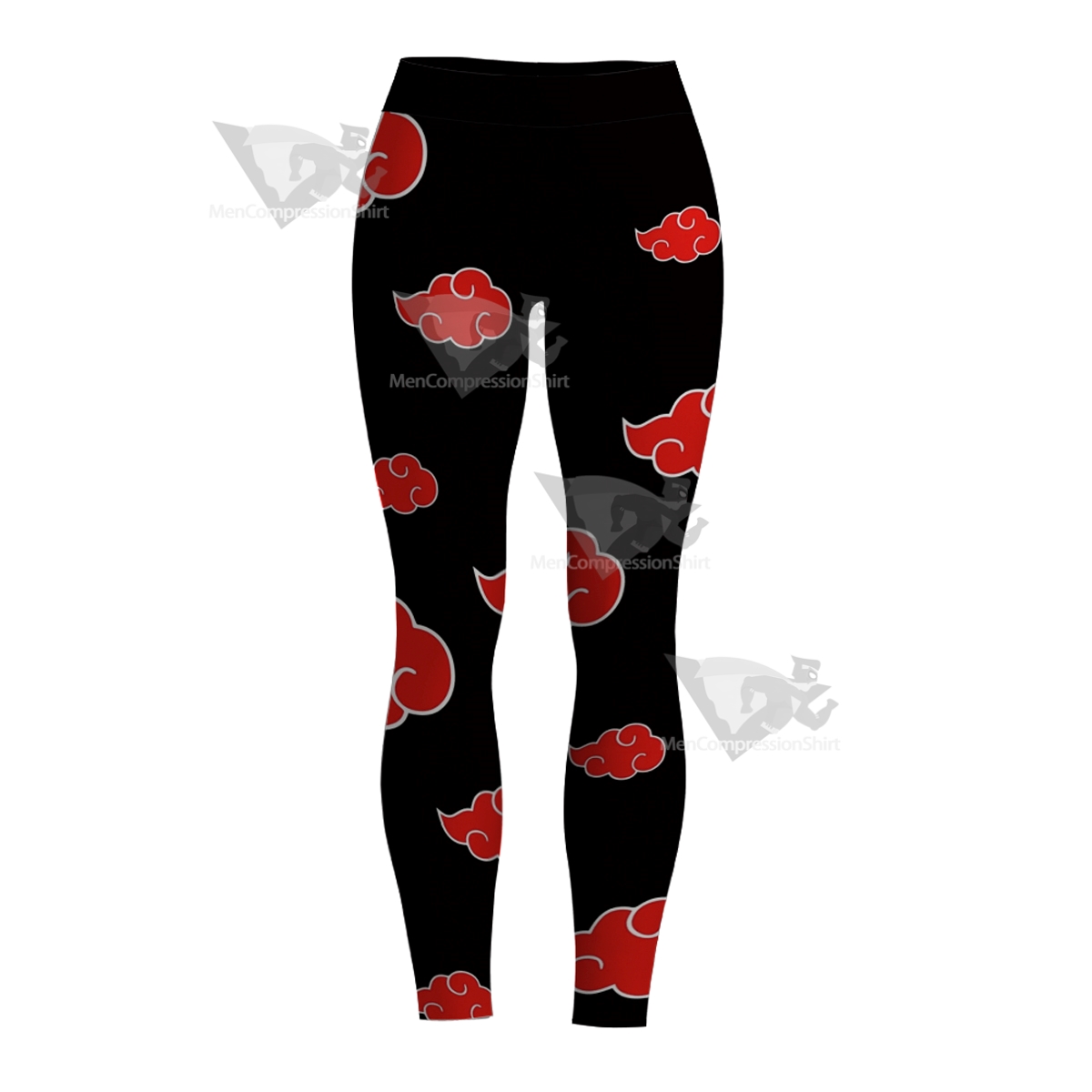 Anime Red Cloud Black Women Compression Legging-MensCompressionShirt