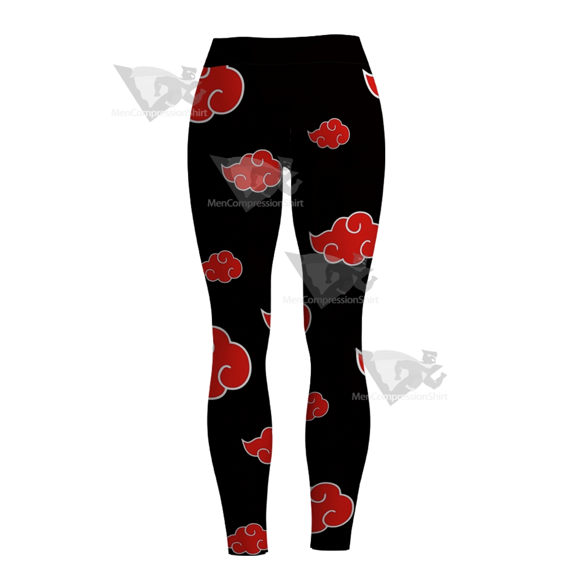 Anime Red Cloud Black Women Compression Legging-MensCompressionShirt