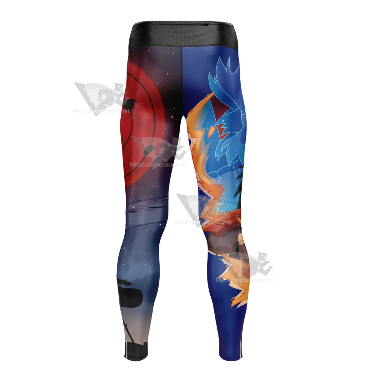 Anime Uchiha Madara Blue Men Compression Legging