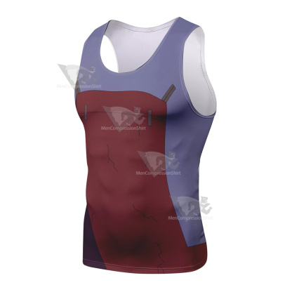 Anime Uchiha Madara Blue Sleeveless Compression Shirt