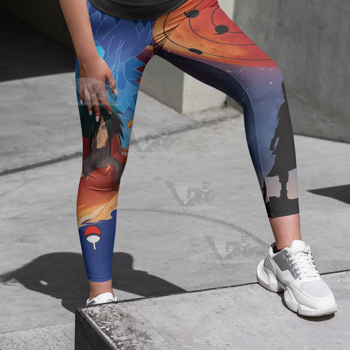 Anime Uchiha Madara Blue Women Compression Legging