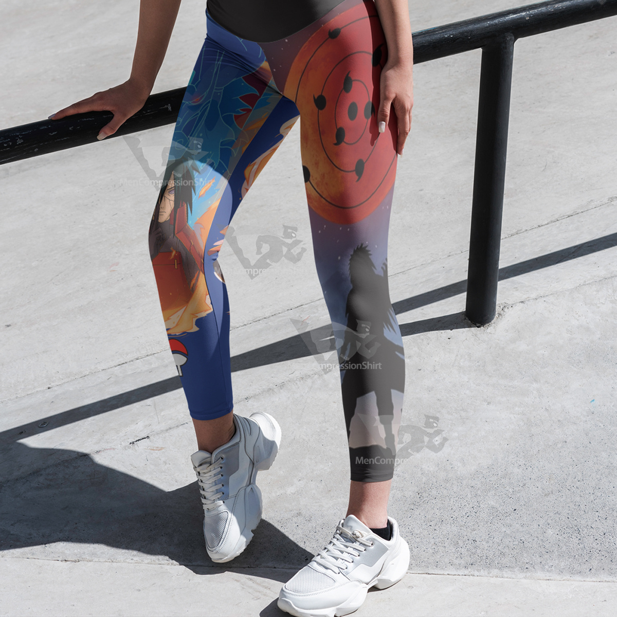 Anime Uchiha Madara Blue Women Compression Legging