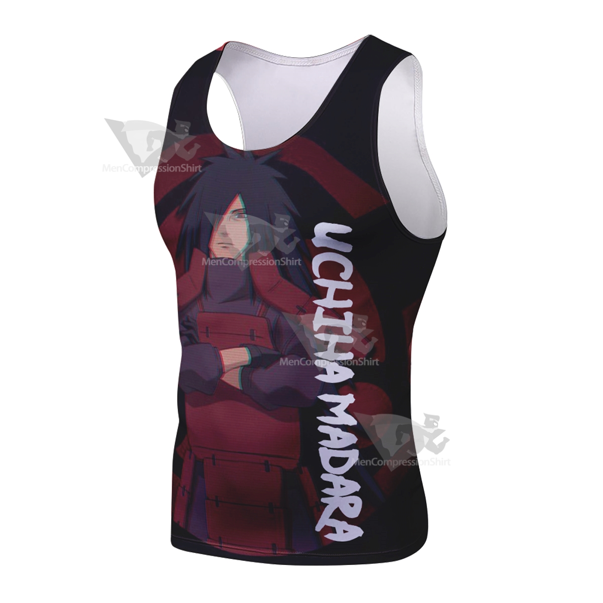 Anime Uchiha Madara Classic Red Sleeveless Compression Shirt
